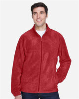 Harriton M990 Men's 8 oz. Full-Zip Fleece #color_RED