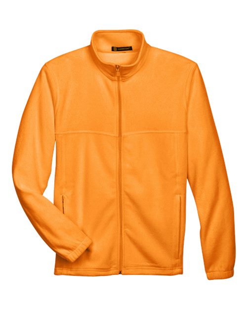 Harriton M990 Men's 8 oz. Full-Zip Fleece #color_SAFETY ORANGE