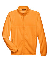 Harriton M990 Men's 8 oz. Full-Zip Fleece #color_SAFETY ORANGE