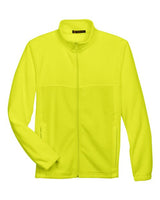Harriton M990 Men's 8 oz. Full-Zip Fleece #color_SAFETY YELLOW