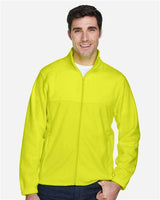 Harriton M990 Men's 8 oz. Full-Zip Fleece #color_SAFETY YELLOW