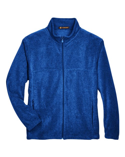 Harriton M990 Men's 8 oz. Full-Zip Fleece #color_TRUE ROYAL