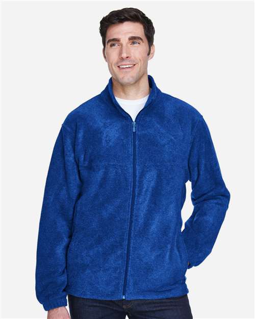 Harriton M990 Men's 8 oz. Full-Zip Fleece #color_TRUE ROYAL
