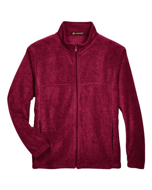 Harriton M990 Men's 8 oz. Full-Zip Fleece #color_WINE