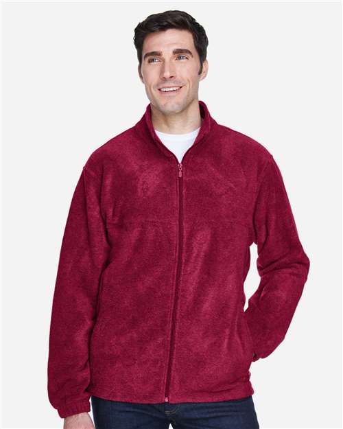 Harriton M990 Men's 8 oz. Full-Zip Fleece #color_WINE