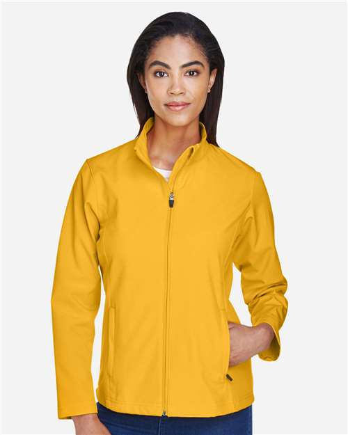 Team 365 TT80W Ladies' Leader Soft Shell Jacket #color_SPORT ATH GOLD