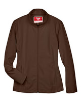Team 365 TT80W Ladies' Leader Soft Shell Jacket #color_SPORT DARK BROWN