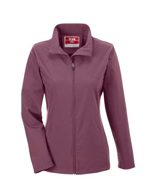 Team 365 TT80W Ladies' Leader Soft Shell Jacket #color_SPORT DARK MROON