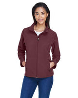 Team 365 TT80W Ladies' Leader Soft Shell Jacket #color_SPORT DARK MROON