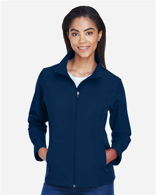 Team 365 TT80W Ladies' Leader Soft Shell Jacket #color_SPORT DARK NAVY