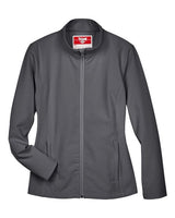 Team 365 TT80W Ladies' Leader Soft Shell Jacket #color_SPORT GRAPHITE
