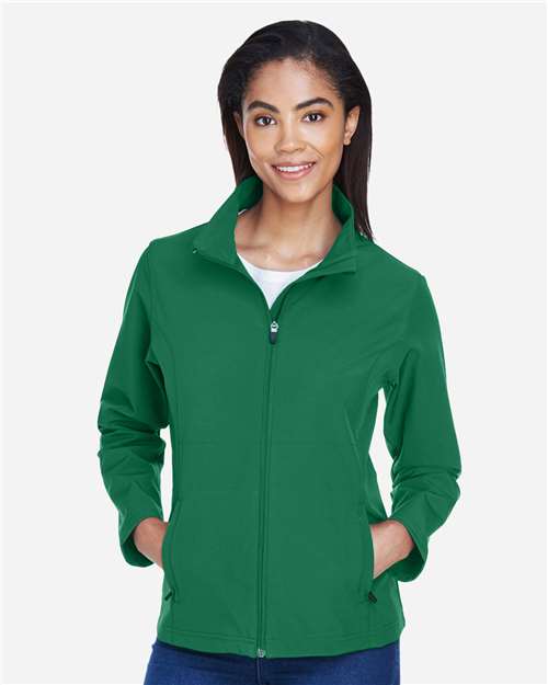 Team 365 TT80W Ladies' Leader Soft Shell Jacket #color_SPORT KELLY