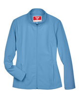 Team 365 TT80W Ladies' Leader Soft Shell Jacket #color_SPORT LIGHT BLUE