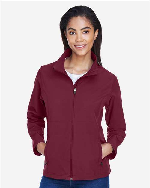 Team 365 TT80W Ladies' Leader Soft Shell Jacket #color_SPORT MAROON