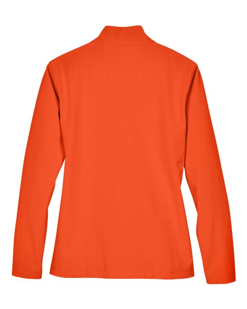 Team 365 TT80W Ladies' Leader Soft Shell Jacket #color_SPORT ORANGE