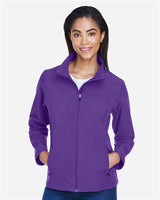 Team 365 TT80W Ladies' Leader Soft Shell Jacket #color_SPORT PURPLE