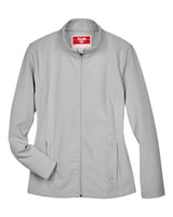 Team 365 TT80W Ladies' Leader Soft Shell Jacket #color_SPORT SILVER