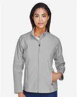 Team 365 TT80W Ladies' Leader Soft Shell Jacket #color_SPORT SILVER