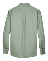 Harriton M500 Men's Easy Blend Long-Sleeve TwillShirt withStain-Release #color_DILL