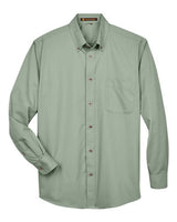 Harriton M500 Men's Easy Blend Long-Sleeve TwillShirt withStain-Release #color_DILL