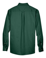 Harriton M500 Men's Easy Blend Long-Sleeve TwillShirt withStain-Release #color_HUNTER