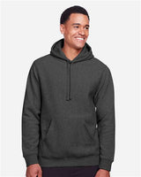 Team 365 TT96 Adult Zone HydroSport Heavyweight Pullover Hooded Sweatshirt #color_DARK GREY HEATHR