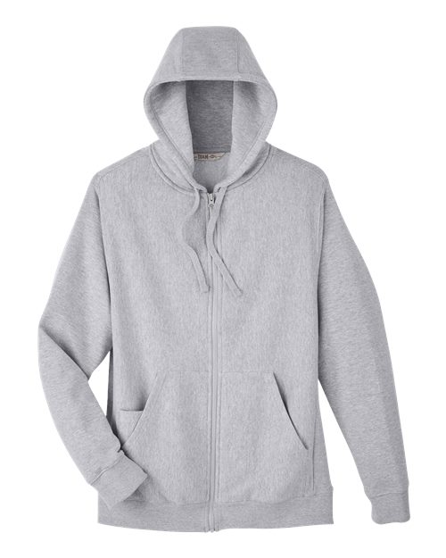 Team 365 TT95 Men's Zone HydroSport Heavyweight Full-Zip Hooded Sweatshirt #color_ATHLETIC HEATHER