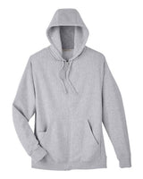 Team 365 TT95 Men's Zone HydroSport Heavyweight Full-Zip Hooded Sweatshirt #color_ATHLETIC HEATHER