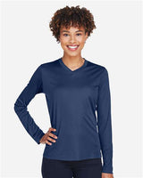 Team 365 TT11WL Ladies' Zone Performance Long-Sleeve T-Shirt #color_SPORT DARK NAVY