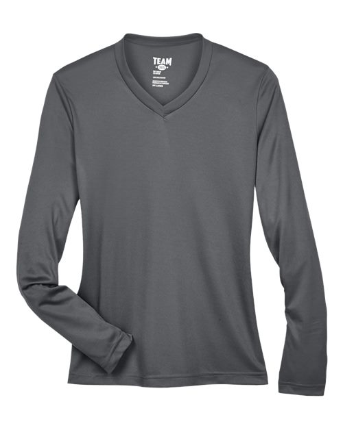 Team 365 TT11WL Ladies' Zone Performance Long-Sleeve T-Shirt #color_SPORT GRAPHITE