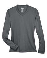 Team 365 TT11WL Ladies' Zone Performance Long-Sleeve T-Shirt #color_SPORT GRAPHITE