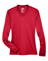 Team 365 TT11WL Ladies' Zone Performance Long-Sleeve T-Shirt #color_SPORT RED