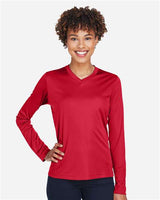 Team 365 TT11WL Ladies' Zone Performance Long-Sleeve T-Shirt #color_SPORT RED