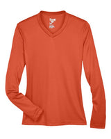Team 365 TT11WL Ladies' Zone Performance Long-Sleeve T-Shirt #color_SPORT ORANGE