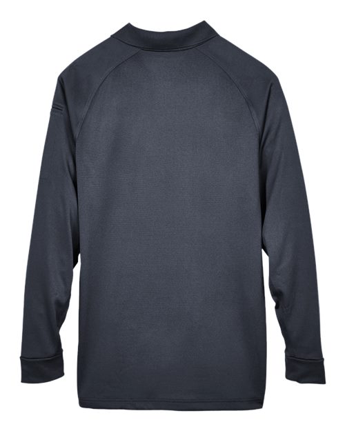 Harriton M211L Men's Advantage Snag Protection Plus Long-Sleeve Tactical Polo #color_DARK CHARCOAL