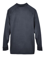 Harriton M211L Men's Advantage Snag Protection Plus Long-Sleeve Tactical Polo #color_DARK CHARCOAL