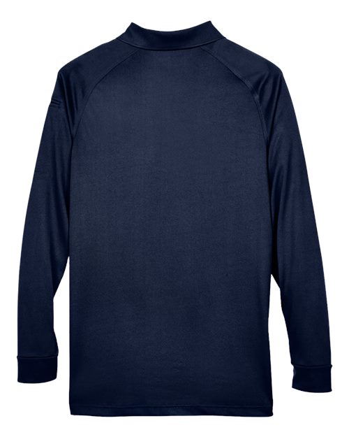 Harriton M211L Men's Advantage Snag Protection Plus Long-Sleeve Tactical Polo #color_DARK NAVY
