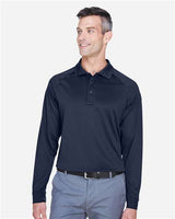 Harriton M211L Men's Advantage Snag Protection Plus Long-Sleeve Tactical Polo #color_DARK NAVY