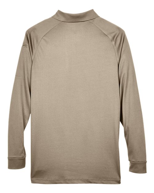 Harriton M211L Men's Advantage Snag Protection Plus Long-Sleeve Tactical Polo #color_DESERT KHAKI