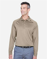 Harriton M211L Men's Advantage Snag Protection Plus Long-Sleeve Tactical Polo #color_DESERT KHAKI