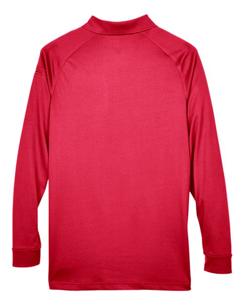 Harriton M211L Men's Advantage Snag Protection Plus Long-Sleeve Tactical Polo #color_RED