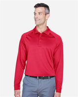 Harriton M211L Men's Advantage Snag Protection Plus Long-Sleeve Tactical Polo #color_RED