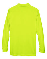 Harriton M211L Men's Advantage Snag Protection Plus Long-Sleeve Tactical Polo #color_SAFETY YELLOW