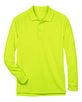 Harriton M211L Men's Advantage Snag Protection Plus Long-Sleeve Tactical Polo #color_SAFETY YELLOW