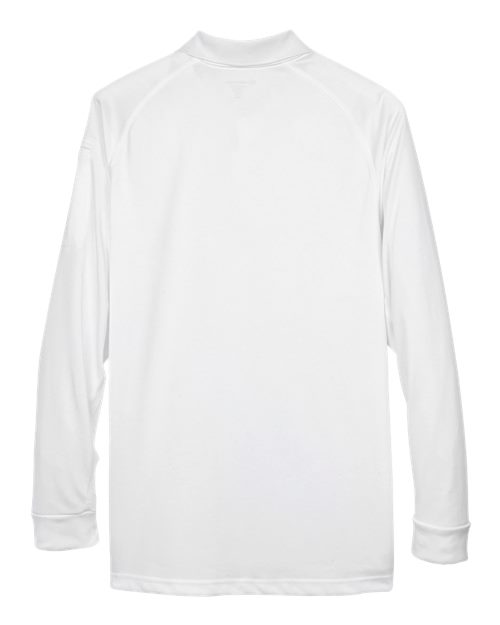 Harriton M211L Men's Advantage Snag Protection Plus Long-Sleeve Tactical Polo #color_WHITE