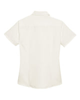 Harriton M560W Ladies' Barbados Textured CampShirt #color_CREME