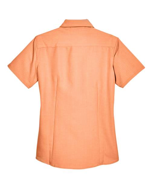 Harriton M560W Ladies' Barbados Textured CampShirt #color_NECTARINE