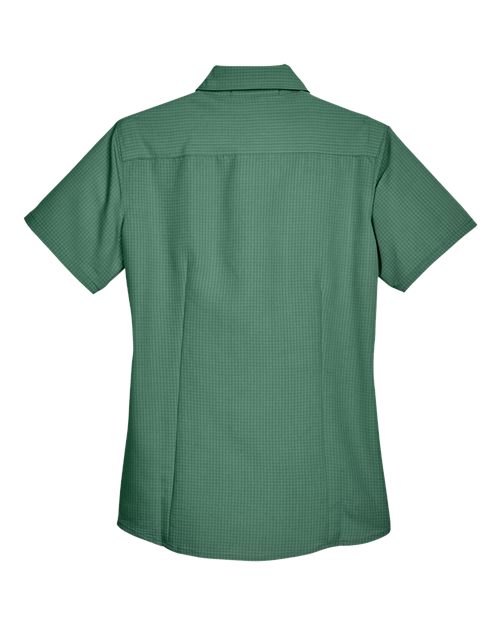 Harriton M560W Ladies' Barbados Textured CampShirt #color_PALM GREEN