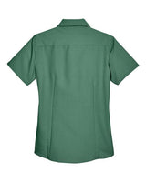 Harriton M560W Ladies' Barbados Textured CampShirt #color_PALM GREEN