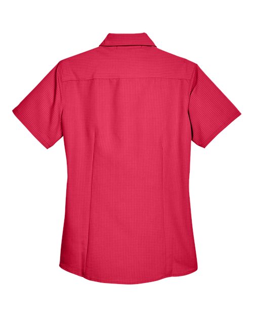 Harriton M560W Ladies' Barbados Textured CampShirt #color_PARROT RED